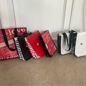 Lululemon Athletica Red and Black Athletic Bags